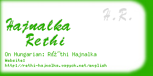 hajnalka rethi business card